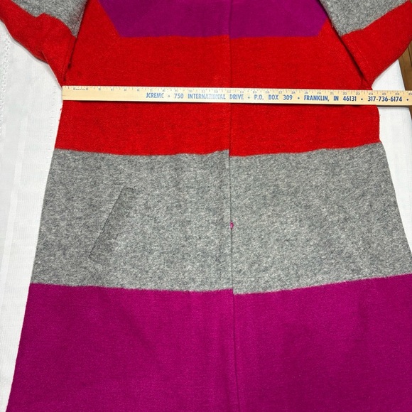 Max Studio~Wool Blend|Colorblock Coat in Red, Gray, and Purple~Size 1X - Picture 9 of 15